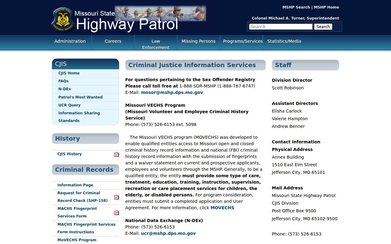 Scotland County arrest records and MSHP Central Repository information
