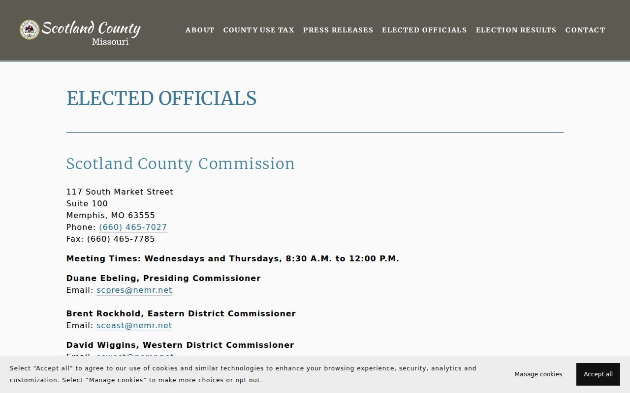 Scotland County criminal records offices and elected official contacts