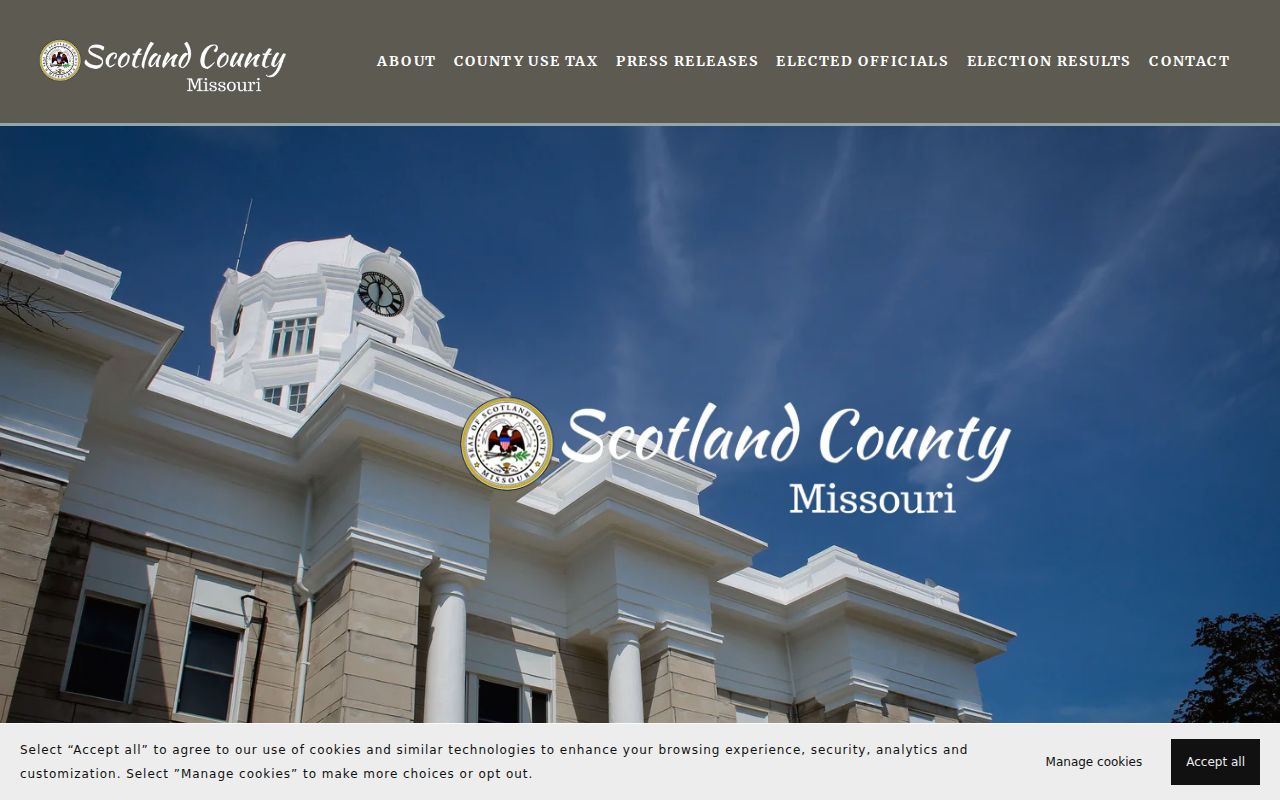 Scotland County criminal history courthouse and official county homepage
