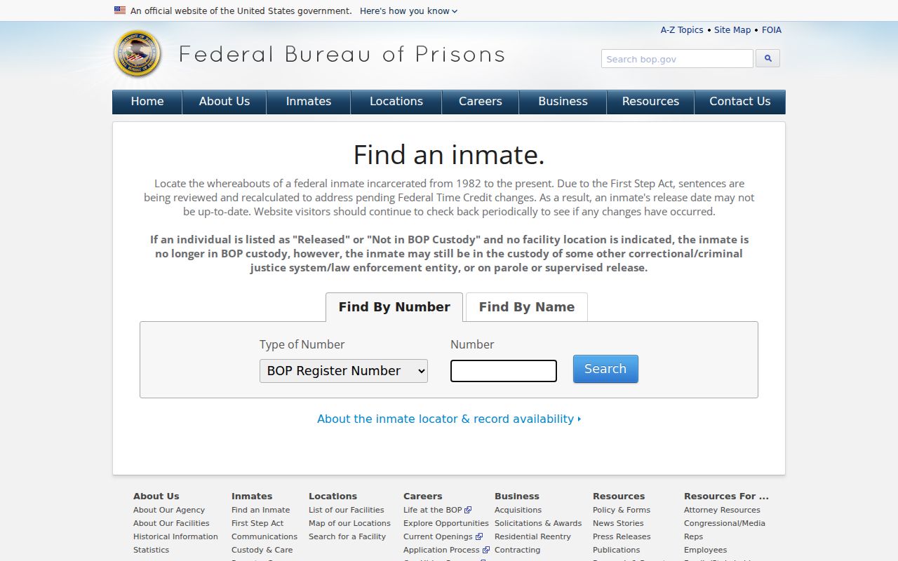 Scotland County criminal history federal inmate locator fallback